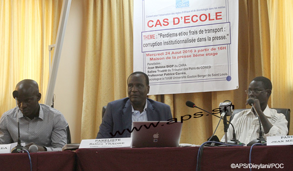 Le CORED appelle à nouveau les journalistes à refuser de prendre les per diem