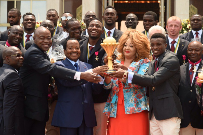 Cameroun : les Lions indomptables reçus au palais présidentiel