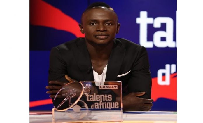 Sadio Mané, lauréat du trophée « talent d’or » de Canal+