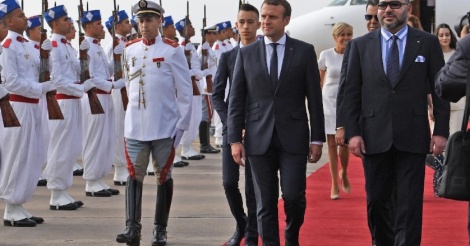 Chaleureuse visite d'Emmanuel Macron au roi du Maroc Mohammed VI