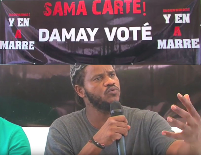 Y'en a marre boude Me Wade et lance "Sama carte Damay voté"