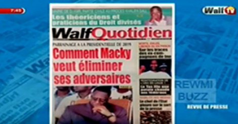 Revue de Presse WalfTv du Jeudi 18 Janvier 2018