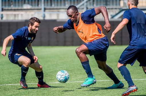 Usain Bolt continue à rêver de football... en Norvège