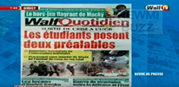 Revue de Presse WalfTv du Mercredi 6 Juin 2018