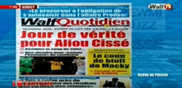 Revue de Presse WalfTv du Mardi 19 Juin 2018