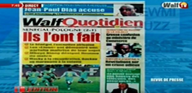 Revue de Presse WalfTv du Mercredi 20 Juin 2018