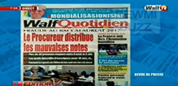 Revue de Presse WalfTv du Vendredi 22 Juin 2018