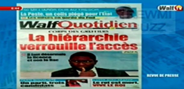 Revue de Presse WalfTv du Lundi 30 Juillet 2018