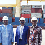 ARRIVÉE DU NAVIRE MV TEOS AU PORT DE ZIGUINCHOR