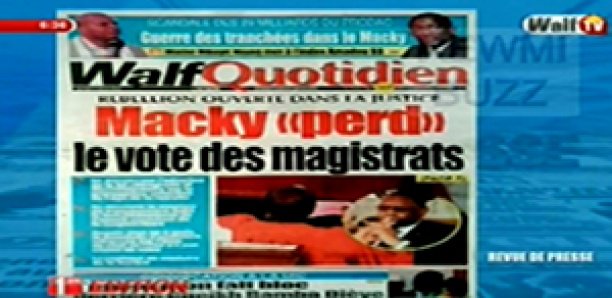 Revue de Presse WalfTv du Lundi 6 Août 2018