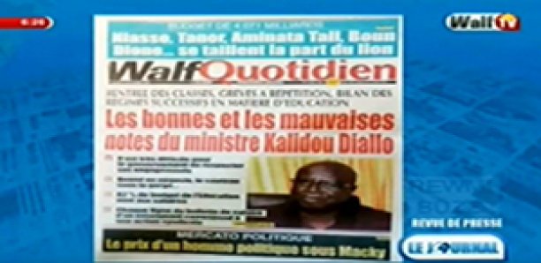 Revue de Presse WalfTv du Lundi 15 Octobre 2018