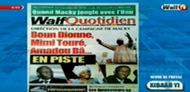 Revue de Presse WalfTv du Samedi 24 Novembre 2018