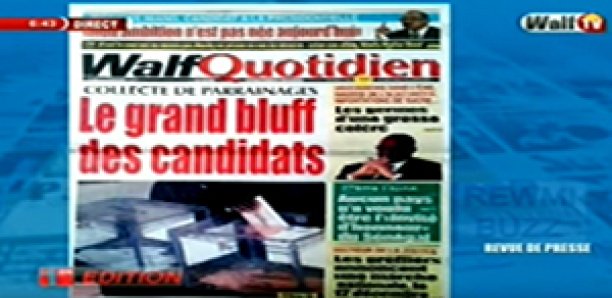 Revue de Presse WalfTv du Mardi 4 Décembre 2018