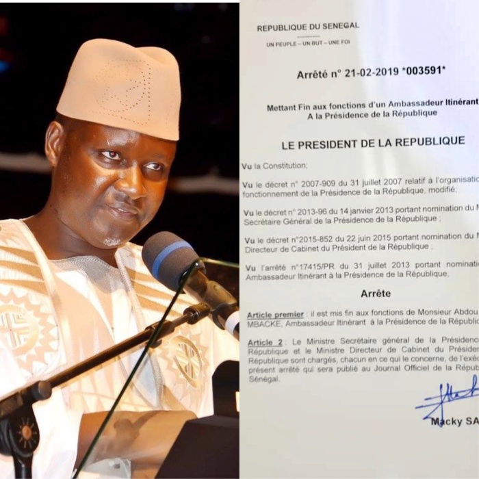 Soutien à Idrissa Seck : Serigne Abdou Samad Mbacké limogé