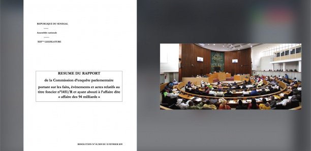 [Document] Affaire 94 milliards : Voici le résumé du rapport de la commission d'enquête parlementaire