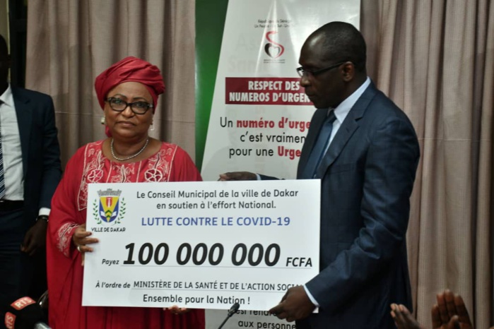 Lutte contre le Coronavirus : La mairie de la Ville de Dakar contribue à hauteur de 100 millions de francs.