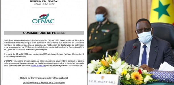 [Document] Déclaration de patrimoine: Un ministre refuse de se soumettre à l'injonction de Macky Sall