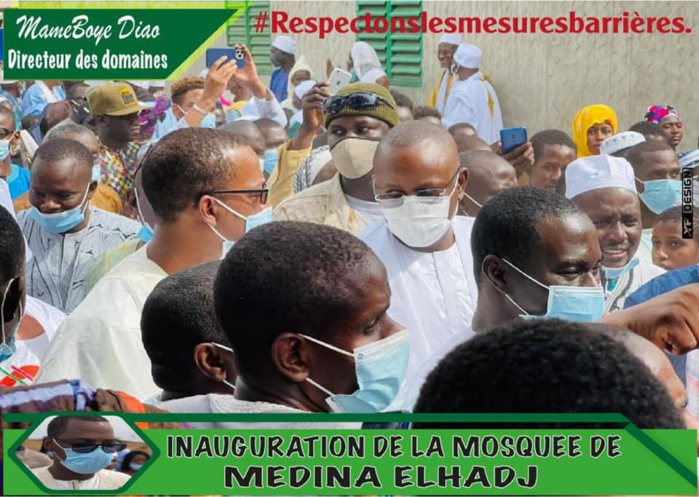 Inauguration de la mosquée de médina Elhadj construite par MAME BOYE DIAO    en compagnie de son frère Matar BA Ministre des sports