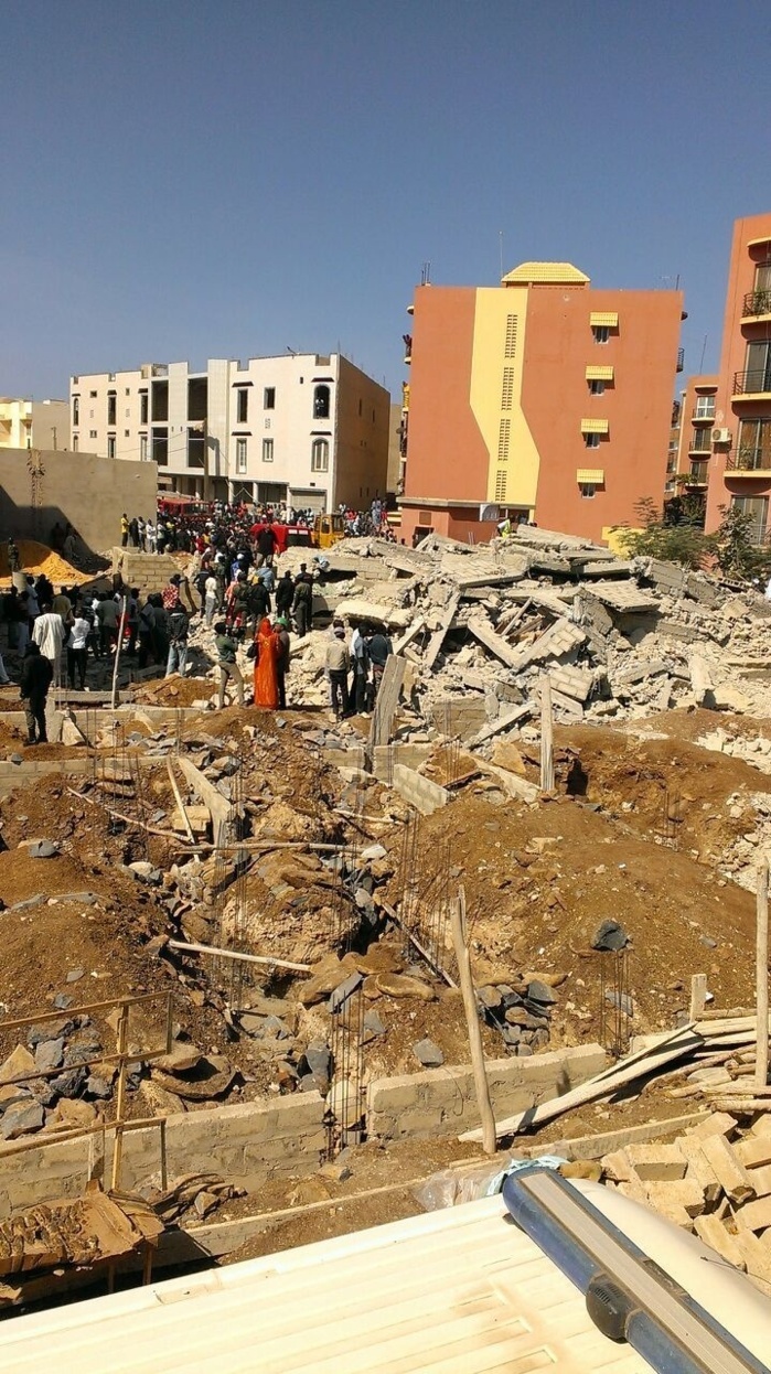 REGARDEZ. Ce qui reste de l'immeuble qui s'est effondré à Ouakam