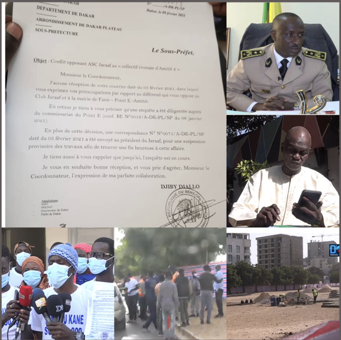 Litige foncier entre l’ASC Jaraaf et le collectif Amitié 2 : Rebondissement dans l’affaire, le chantier provisoirement arrêté, une enquête diligentée par le sous-préfet, Djiby Diallo.