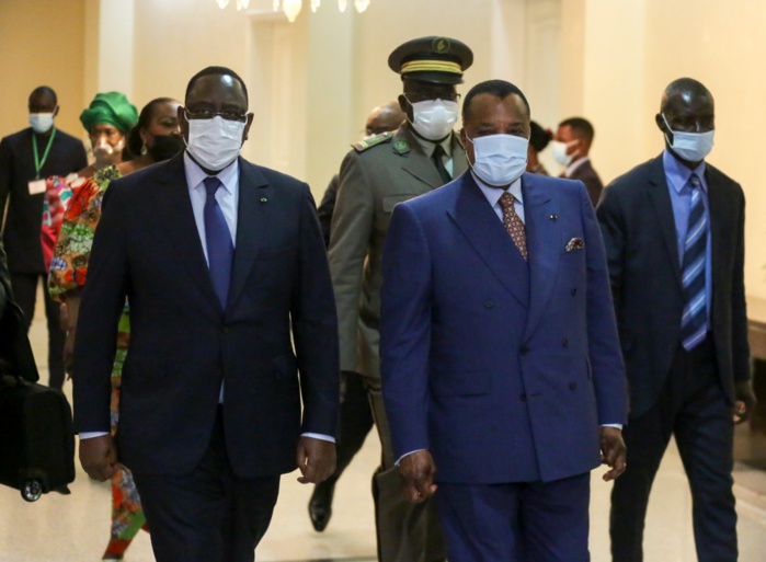 Congo Brazzaville : Le président Macky Sall accueilli par son homologue Denis Sassou Nguesso.