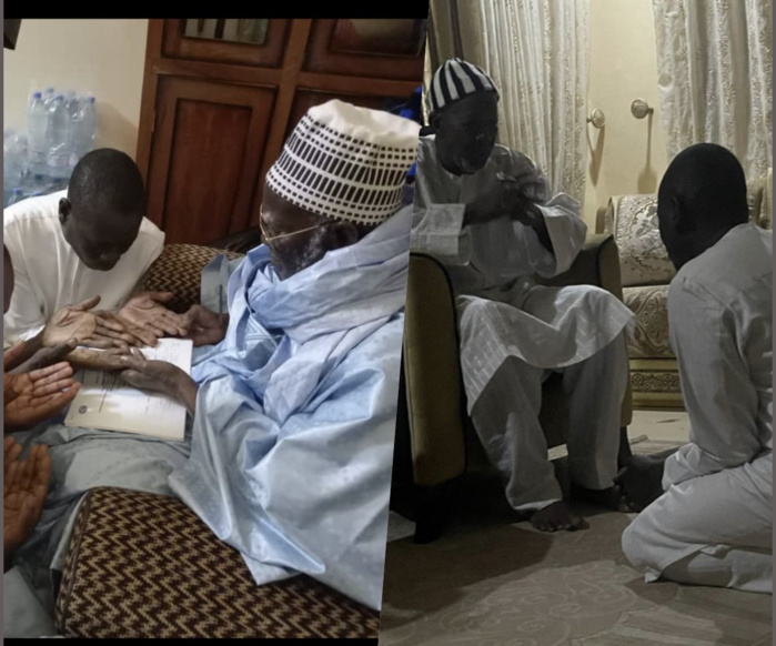 Kaolack / Locales 2022 : Serigne Mboup reçu par Serigne Mahi Niass et Serigne Mountakha Mbacké.