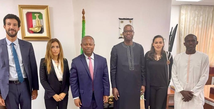 Yankhoba DIATARA, Ministre de l'Economie numérique et des télécommunications a reçue  en  audience une délégation d’Africa50 conduite par son Directeur Général, Mr Alain Ebobisse