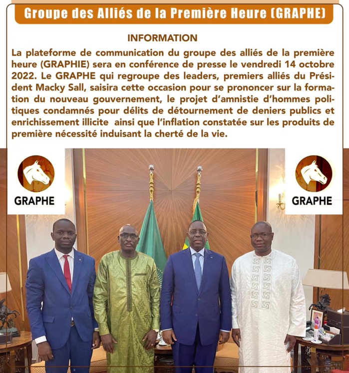 Nouveau gouvernement, projet amnistie :Le groupe des alliés de Macky face à la presse ce vendredi Nouveau gouvernement, projet amnistie :Le groupe des alliés de Macky face à la presse ce vendredi