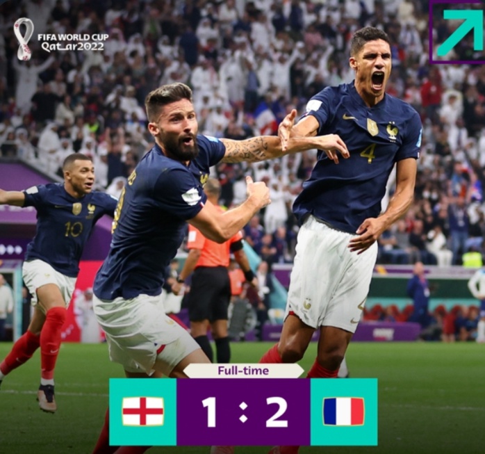 CdM 2022 : l'équipe de France élimine l'Angleterre et rejoint les demi-finales ! CdM 2022 : l'équipe de France élimine l'Angleterre et rejoint les demi-finales !