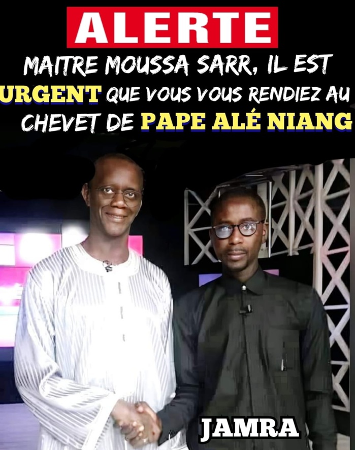 Jamra interpelle sur le cas de Pape Ale Niang