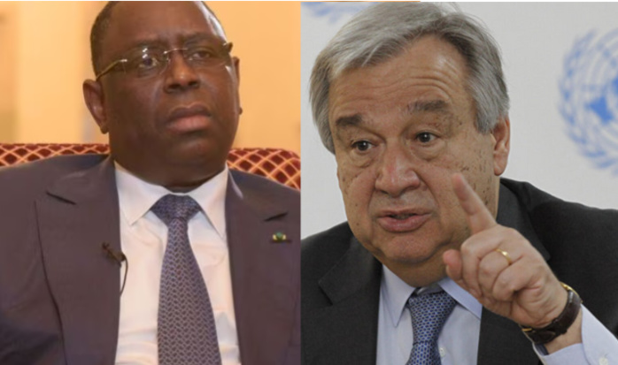3e mandat, arrestations, CPI : Le recadrage du patron des Nations Unies, Guterres à Macky Sall. 3e mandat, arrestations, CPI : Le recadrage du patron des Nations Unies, Guterres à Macky Sall.