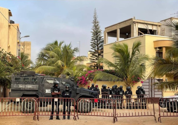 Le domicile de Ousmane Sonko assiégé par les forces de l'ordre (Image)