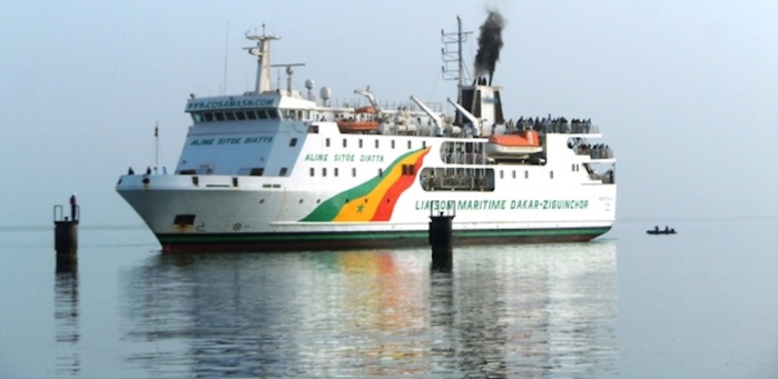 Liaison maritime Dakar -Ziguinchor : Le Bateau Aline Sitoe Diatta suspend ses rotations à partir de ce 20 mars