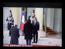 12h35 - "Marche républicaine" : le Président Macky Sall vient d'arriver à l'Elysée