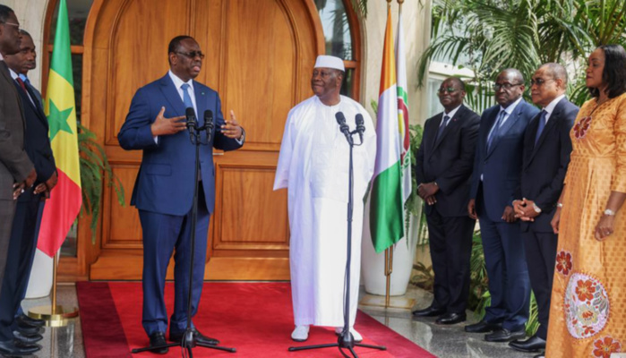VISITE : Plusieurs sujets d’ordre bilatéral, régional et international au menu d’un entretien entre Sall et Ouattara