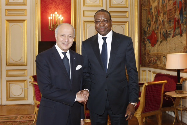 Le MAESE Mankeur N'diaye reçu par Laurent Fabius au Quai D'Orsay