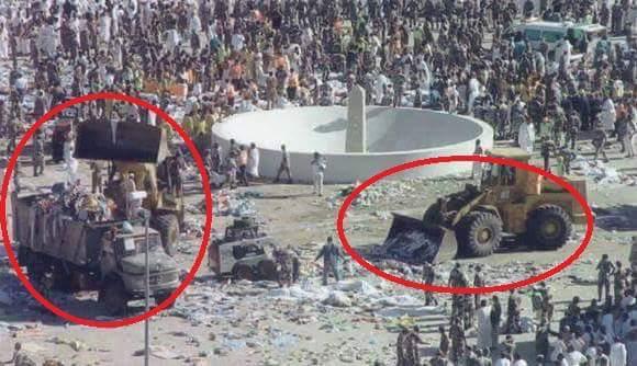 Les victimes de la bousculade à la Mecque ramassées au bulldozers !