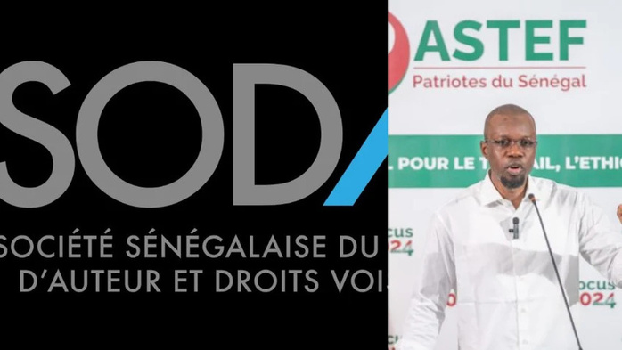 Législatives 2024 : le PASTEF s’est acquitté de la redevance du droit d’auteur (SODAV) Législatives 2024 : le PASTEF s’est acquitté de la redevance du droit d’auteur (SODAV)