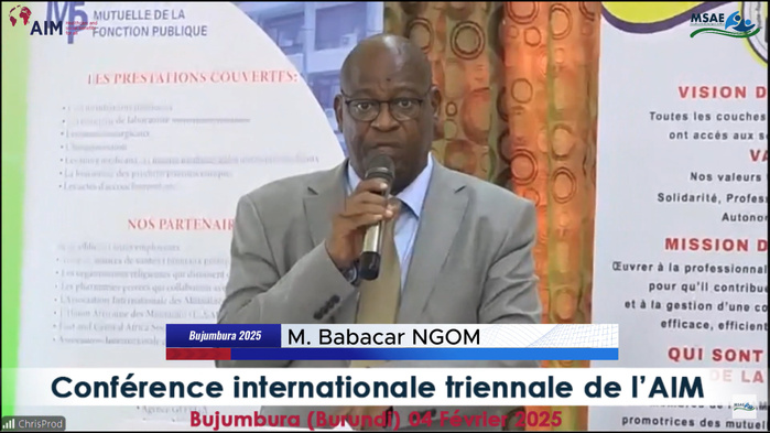 CONFÉRENCE INTERNATIONALE DE L’AIM À BUJUMBURA: Babacar Ngom plaide pour l’accompagnement des mutuelles