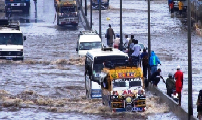 une forte pluie à Touba, plusieurs quartiers inondés, plusieurs familles...