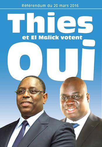El Malick Seck : " Le Oui va l'emporter à THIÈS "