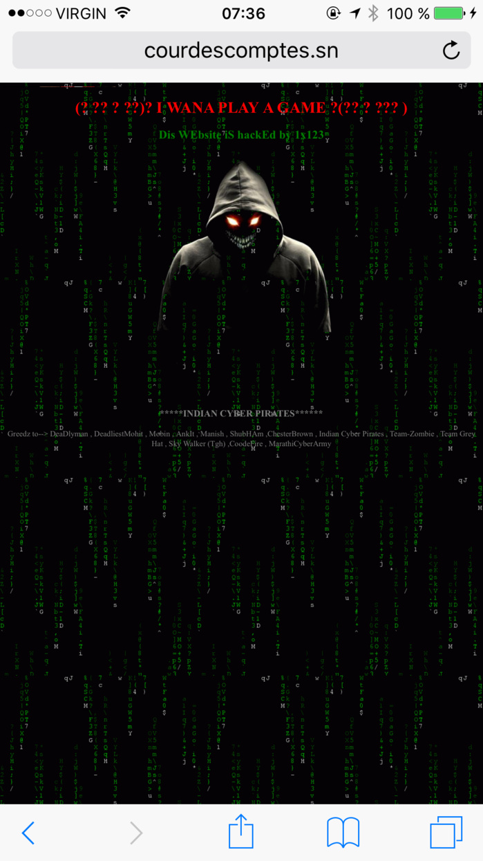 Le siteweb de la Cour des comptes piraté juste après la sortie du rapport de 2014