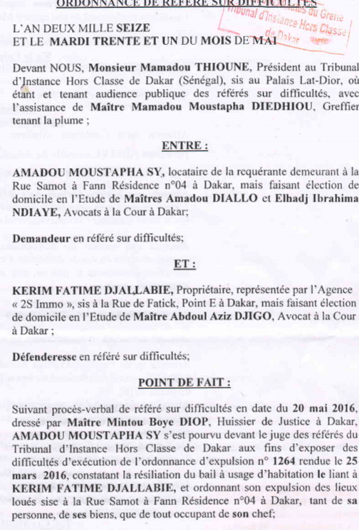 Expulsé de la maison des Habré : Le couple Niasse/Sy traîne une dette de 17 millions (documents)