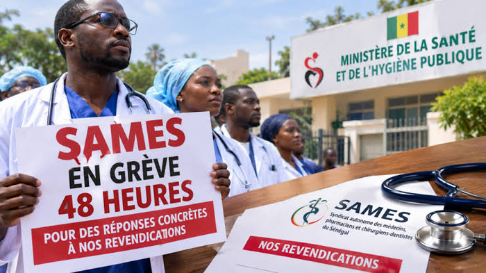 Santé : Le SAMES décrète une grève de 72 heures contre « l'inertie » du Gouvernement Santé : Le SAMES décrète une grève de 72 heures contre « l'inertie » du Gouvernement