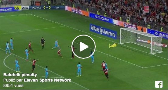 Balotelli déjà buteur avec Nice contre l'OM