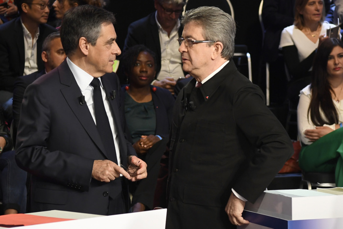 Présidentielle : pour la première fois, un sondage donne Mélenchon à égalité avec Fillon