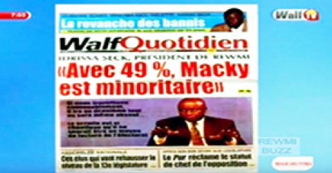 Revue de Presse WalfTv du Vendredi 11 Août 2017 en images