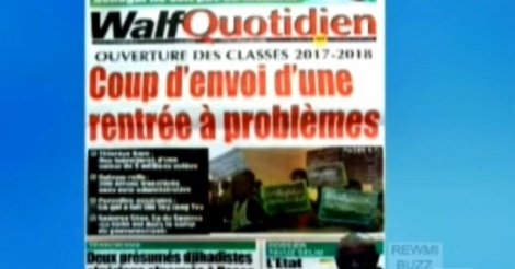 Revue de Presse WalfTv du Mardi 10 Octobre 2017 en images