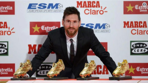 Leo Messi a reçu son 4e Soulier d'Or