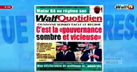 Revue de Presse WalfTv du Mercredi 06 Decembre 2017